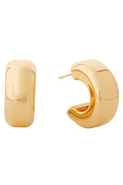 14K Half Round Post Earrings