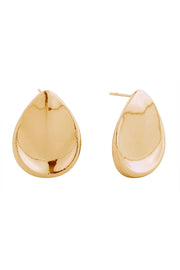 14K Indented Disk Post Earring