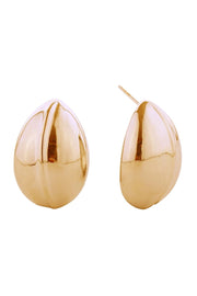 14K Matte Macadamia Post Earrings