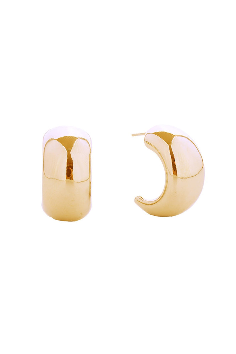 14K Midnight Moon Post Earrings