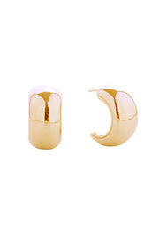 14K Midnight Moon Post Earrings