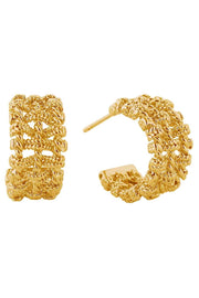 14K Multi Braided Post Earrings