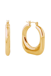 Stunning 14K Puffy Square Pincatch Earrings