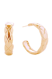 14K Quilted CoCo Post Earrings