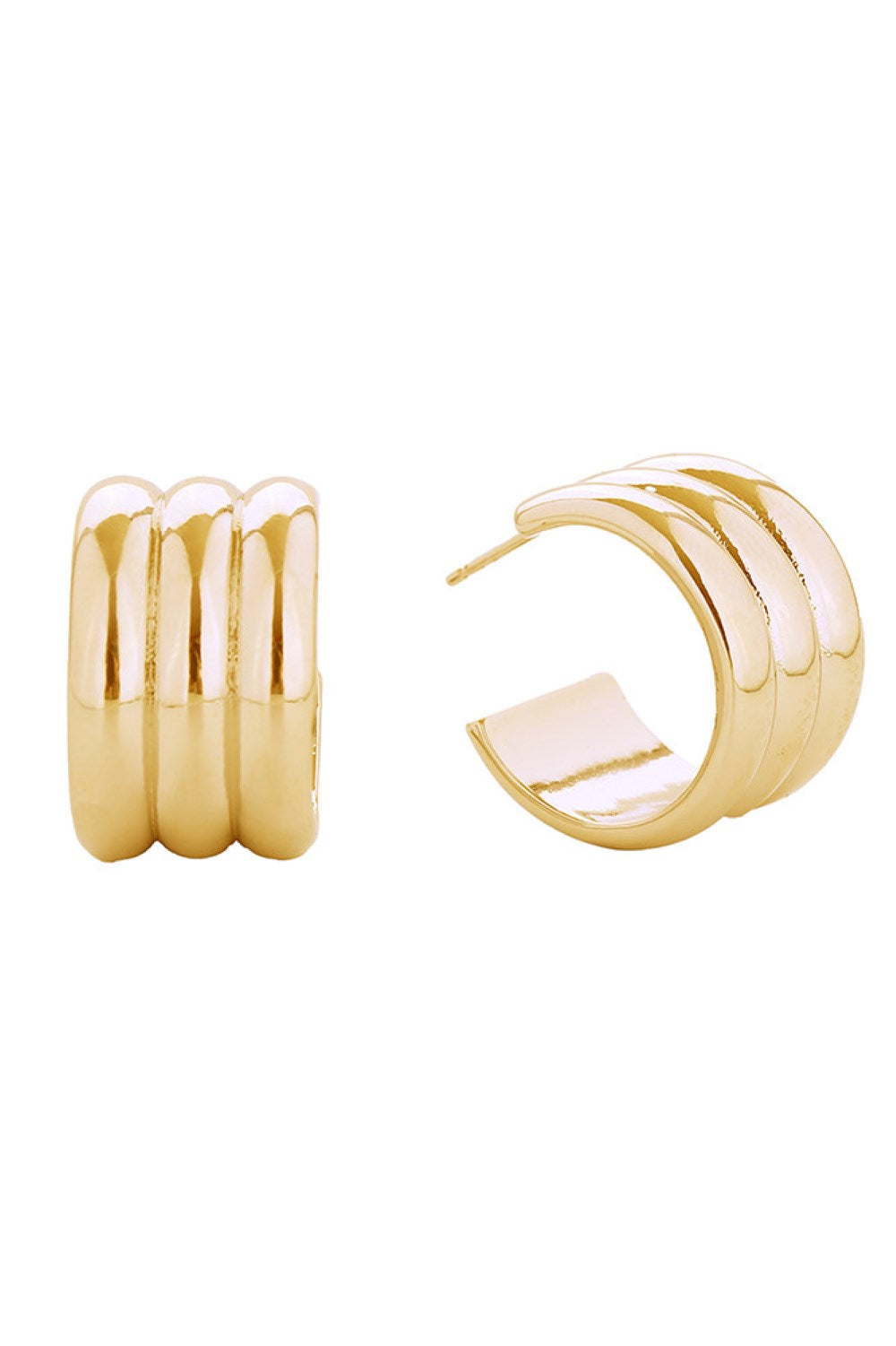 14K Round Sphere Post Earrings