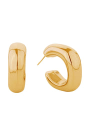 14K Rounded Open Square Earrings
