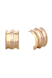 14K Sculpture Modern Post Earrings
