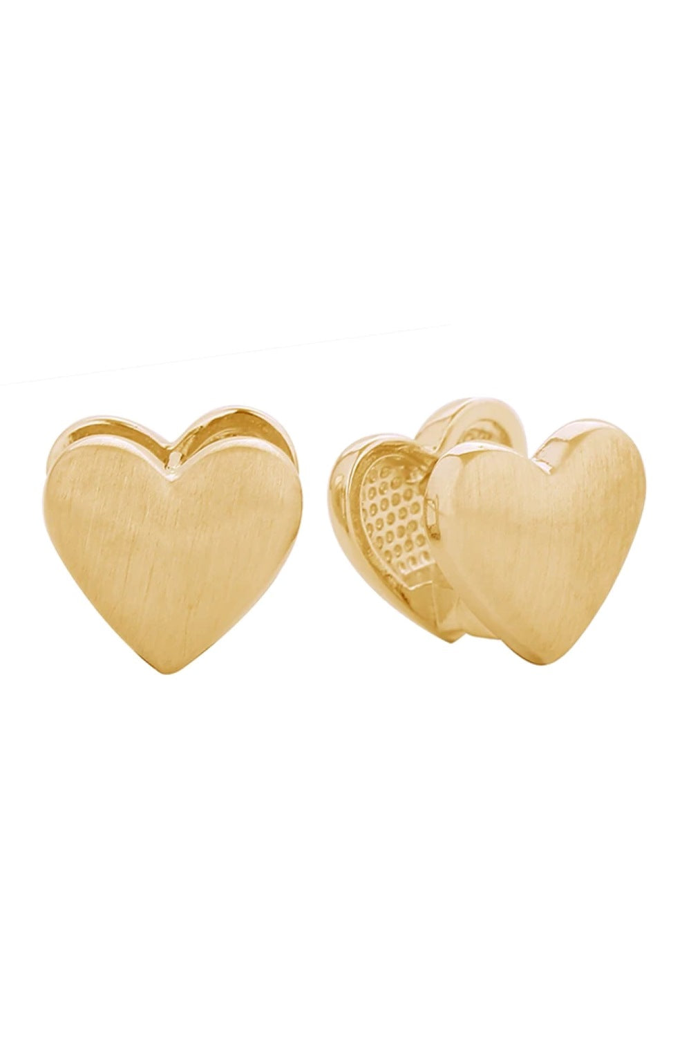 14K Simply Love Huggie Earrings