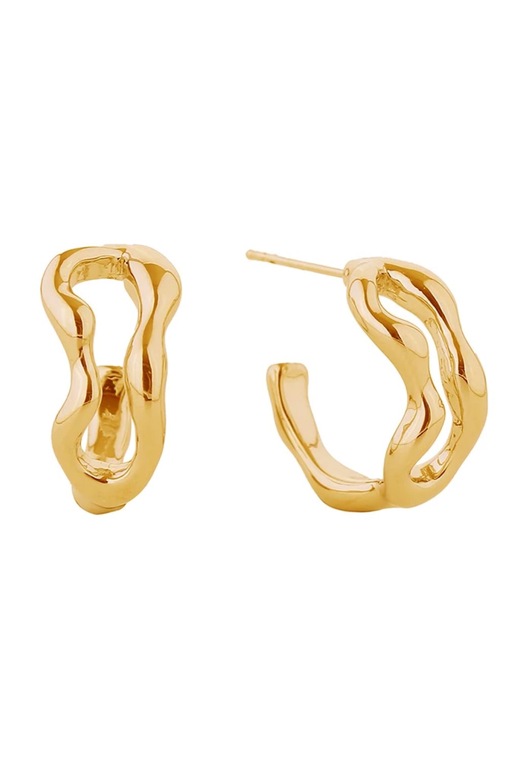 14K Squinggle Post Earrings