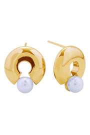 14K Stellar Pearl Post Earrings