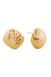 14K Textured Dome Post Earrings