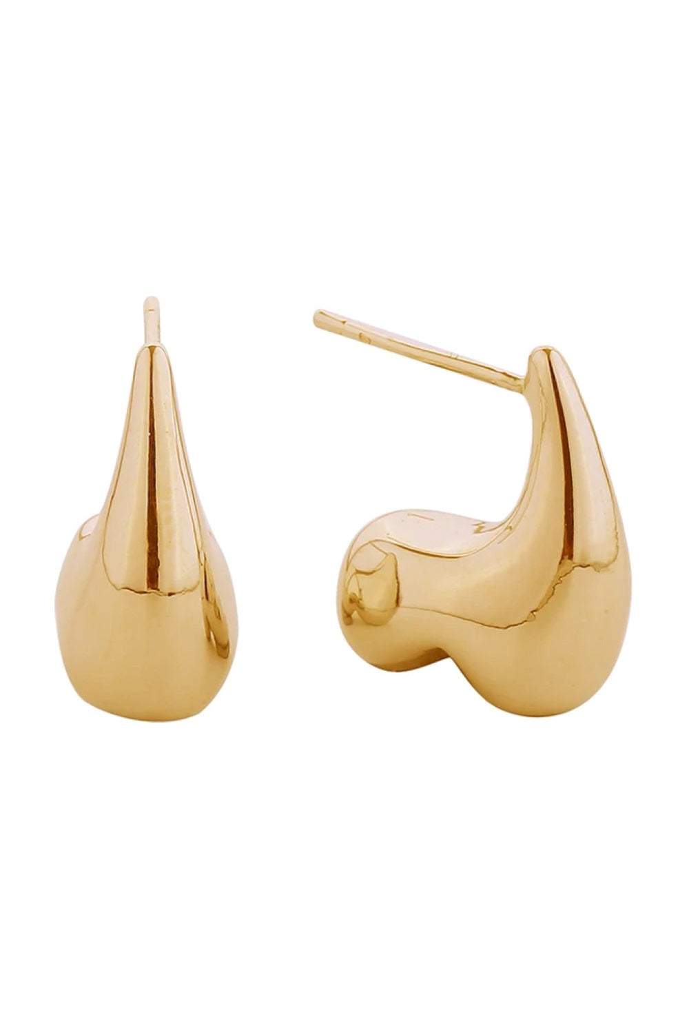 14K Wavy Balloon Post Earrings