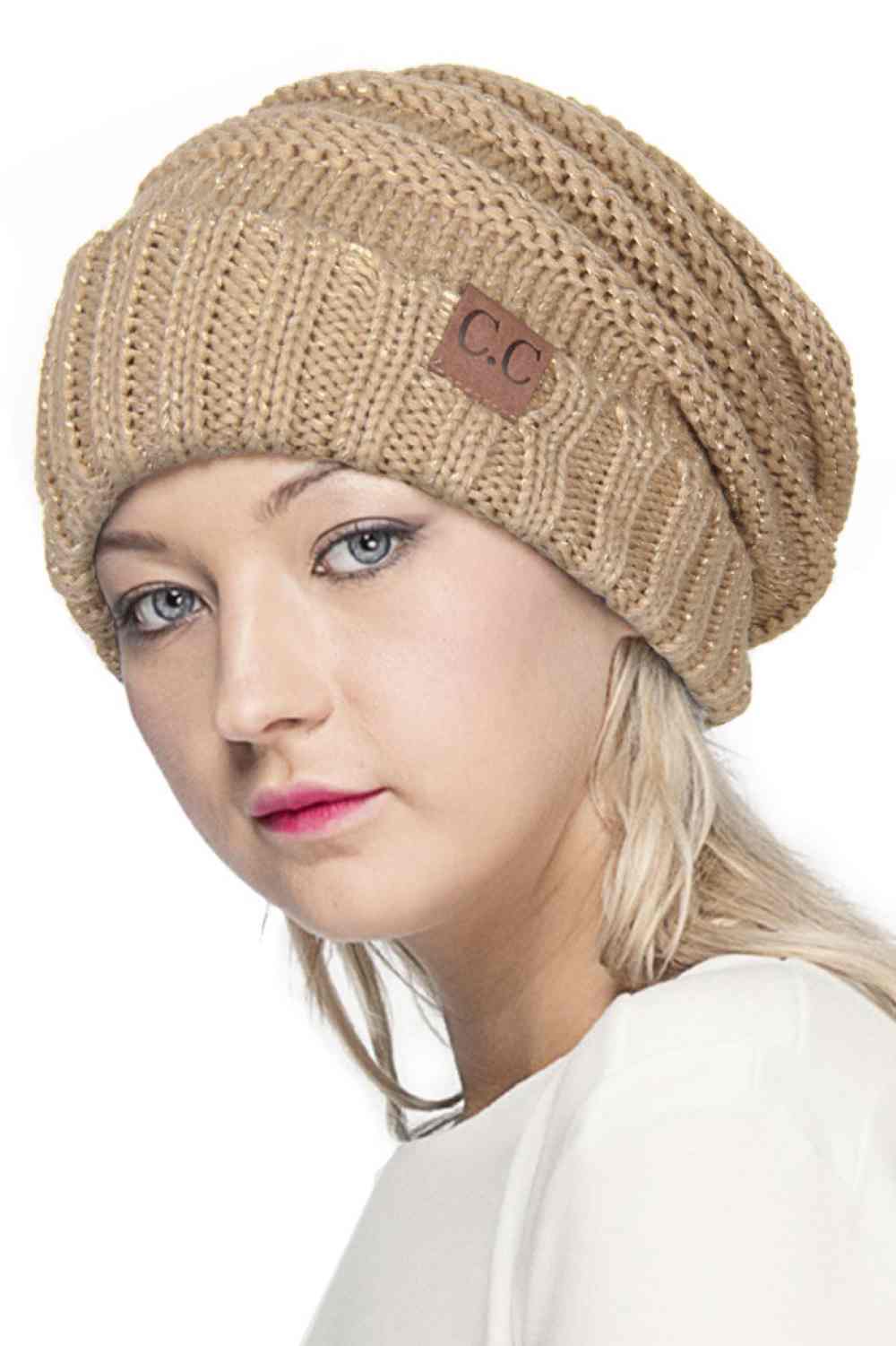 C.C Metallic Slouchy Beanie