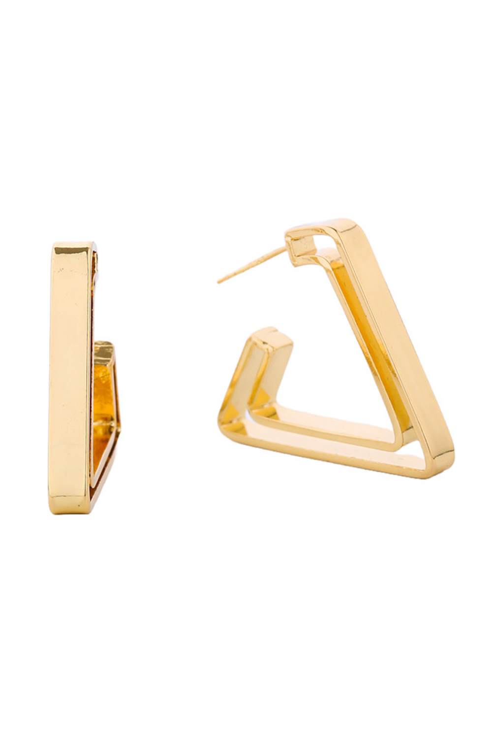 Lovely 14K Dipped Triangle Shape Post