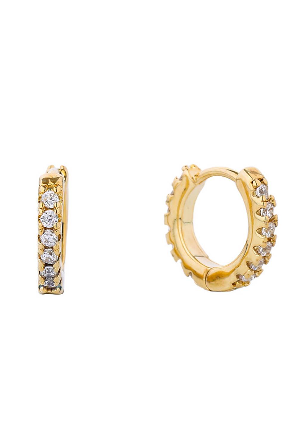 Pretty 14K Gold Dipped Huggie Hoop Earring