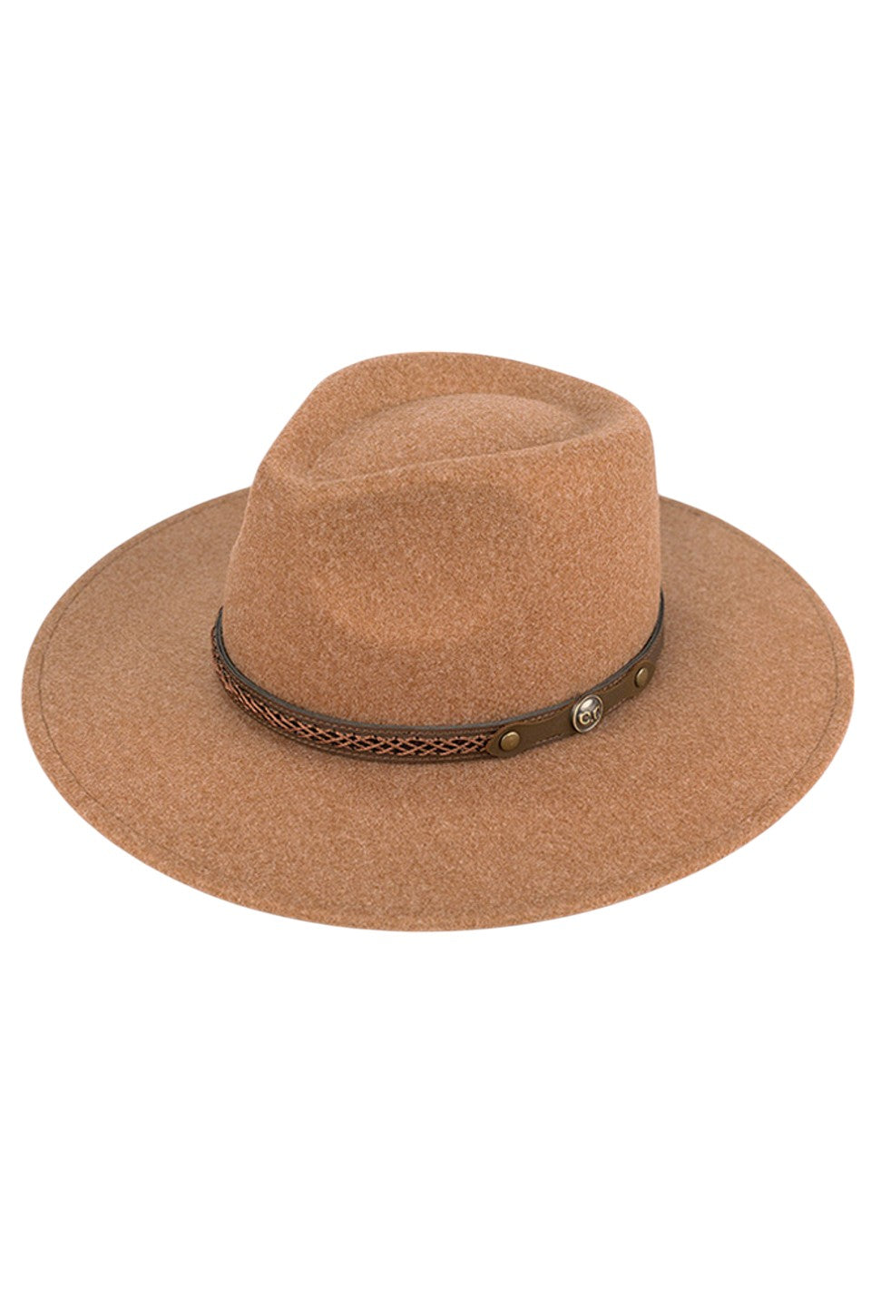 C.C Vegan Felt Metal Logo Heather Color Hat