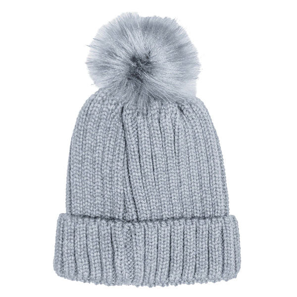 Soft Cozy Cable Knit Pom Pom Beanie Hat