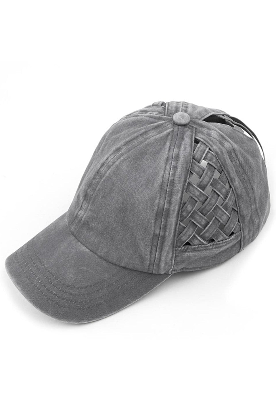 C.C WEAVON BASKET CRISS-CROSS PONYCAP