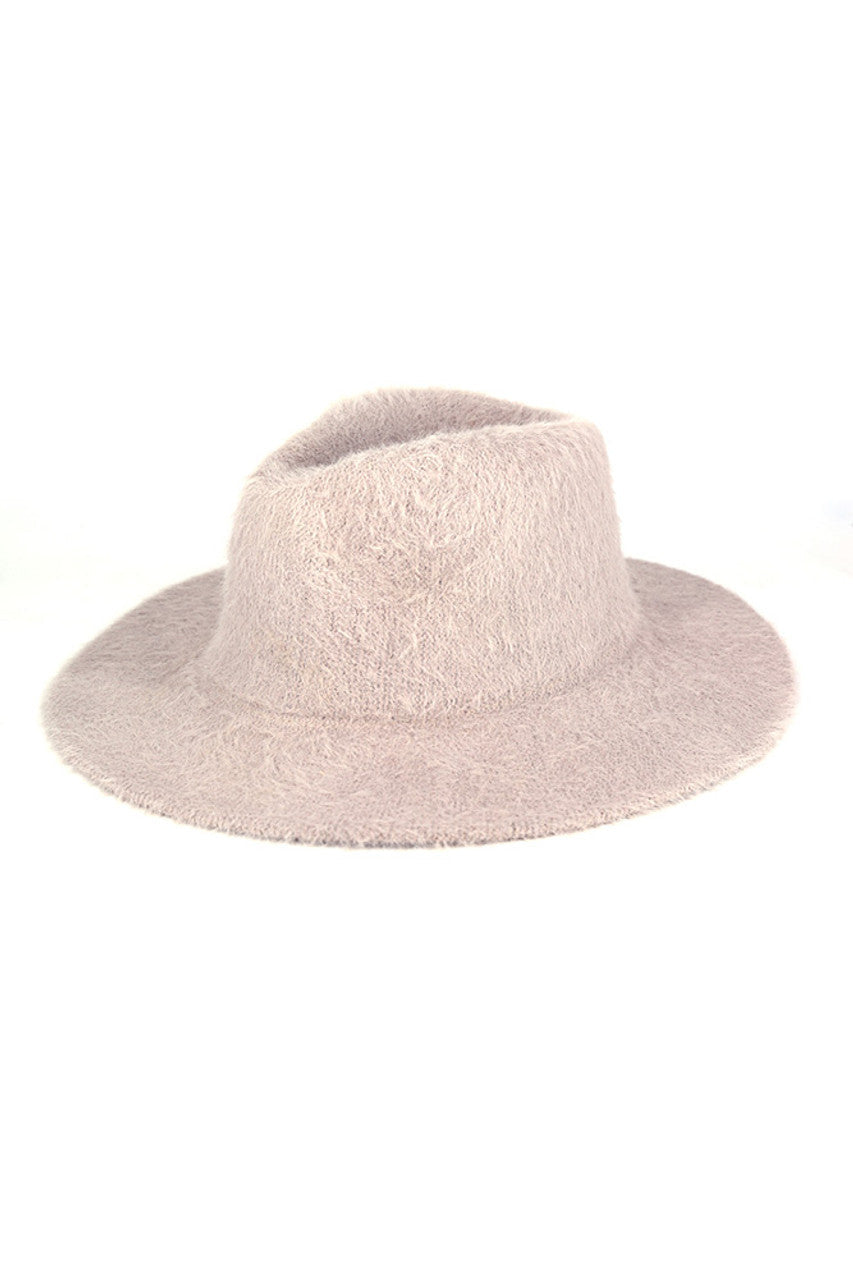 Fuzzy Palin Solid Winter Fedora Hat