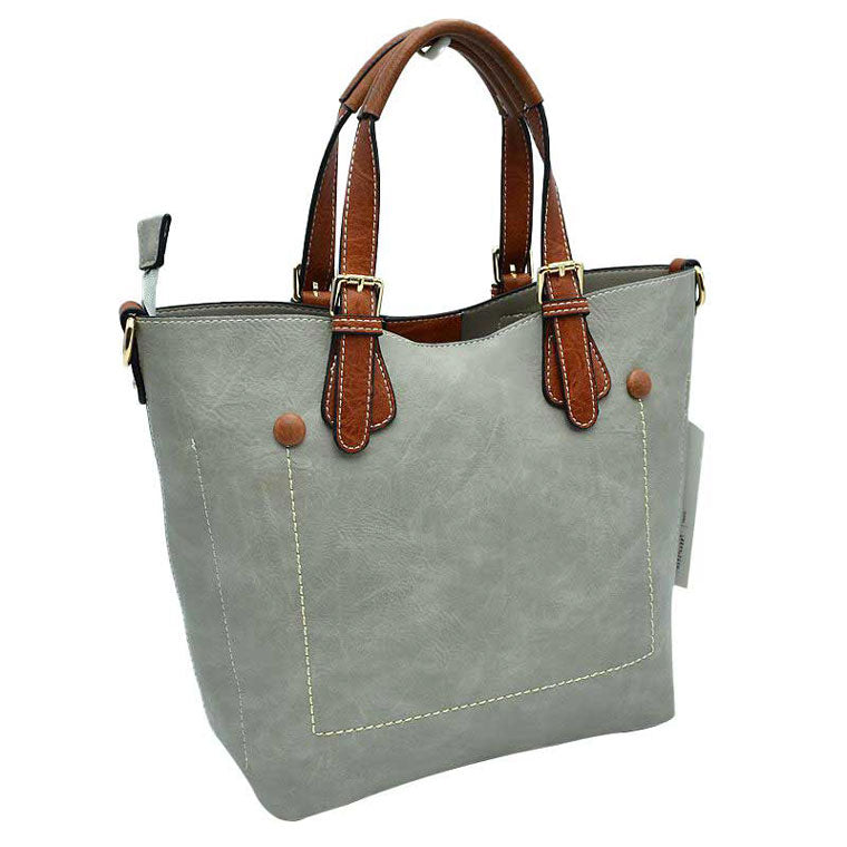 Vegan Leather Tote Shoulder Handbags For Women