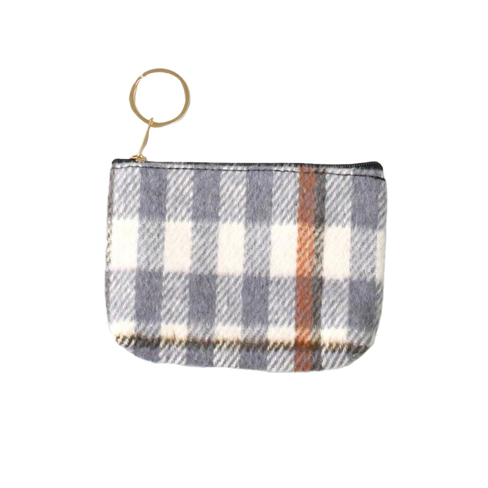Plaid Check Coin Card Purse
