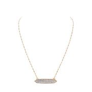 Trendy Patterned Hexagon Pendant Necklace