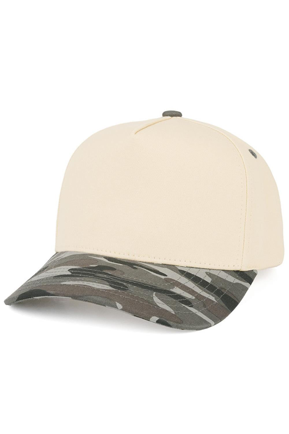 C.C Camo Pattern Print Two Tone Canvas Trucker Hat