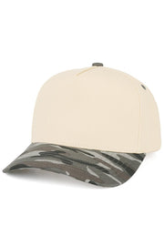 C.C Camo Pattern Print Two Tone Canvas Trucker Hat