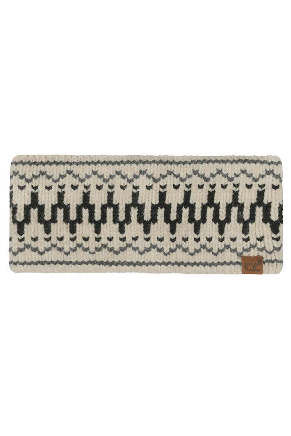 C.C Fair Isle Pattern Headwrap Headband