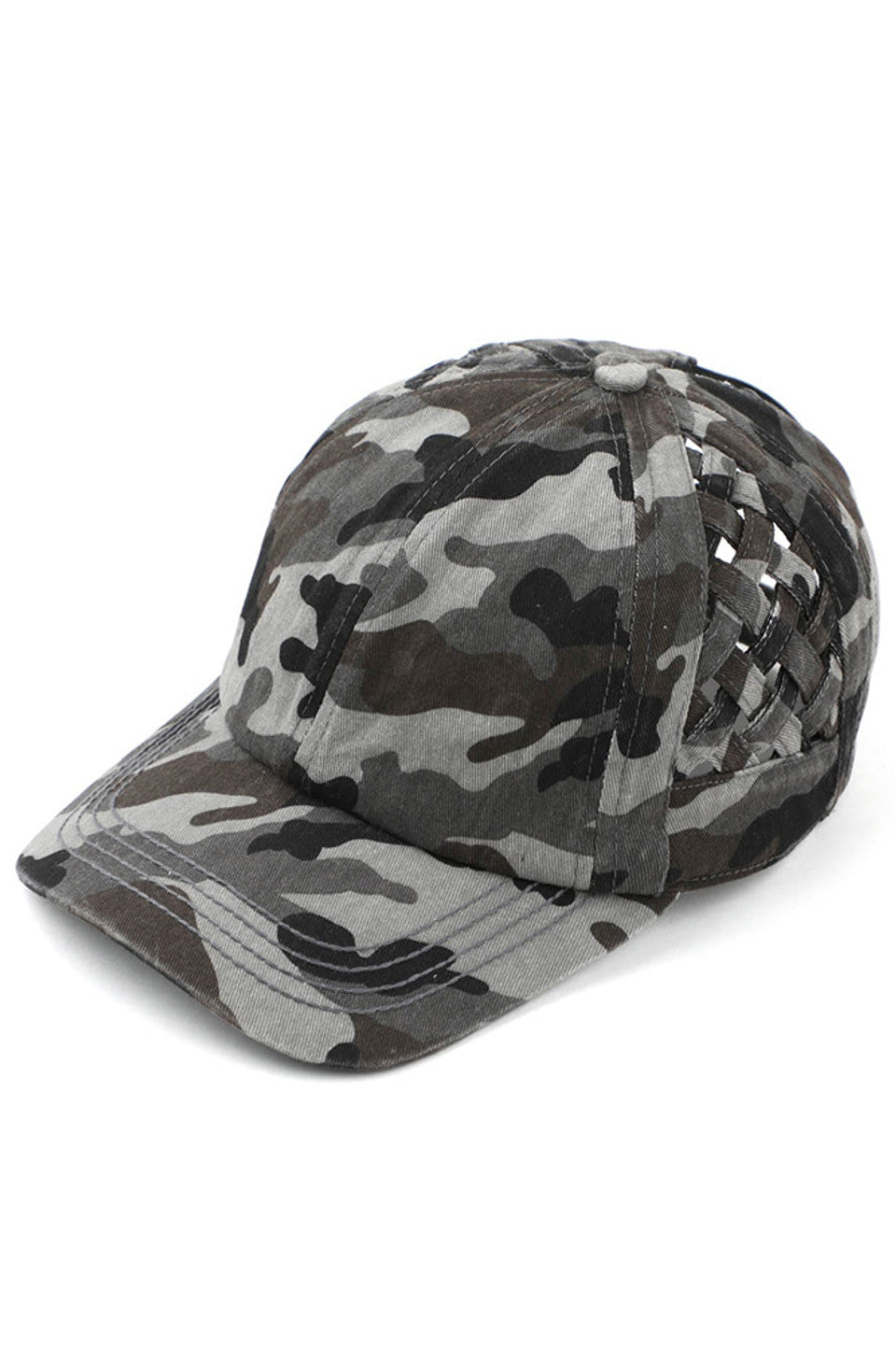 C.C WEAVON BASKET CRISS-CROSS PONYCAP