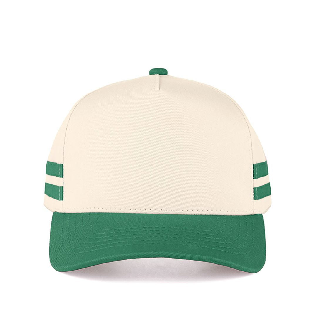 C.C Two Bold Stripes Side Two Tone Trucker Cap