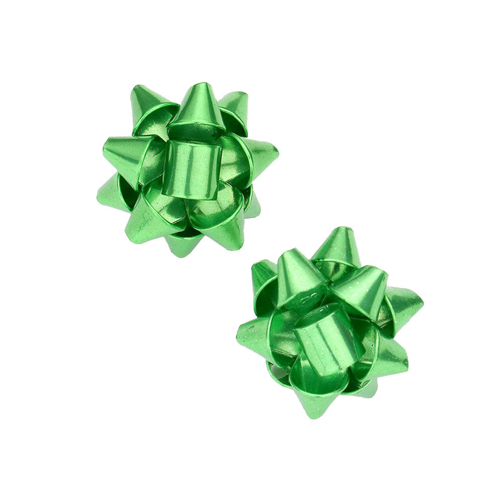 Christmas Gift Bow Stud Earrings