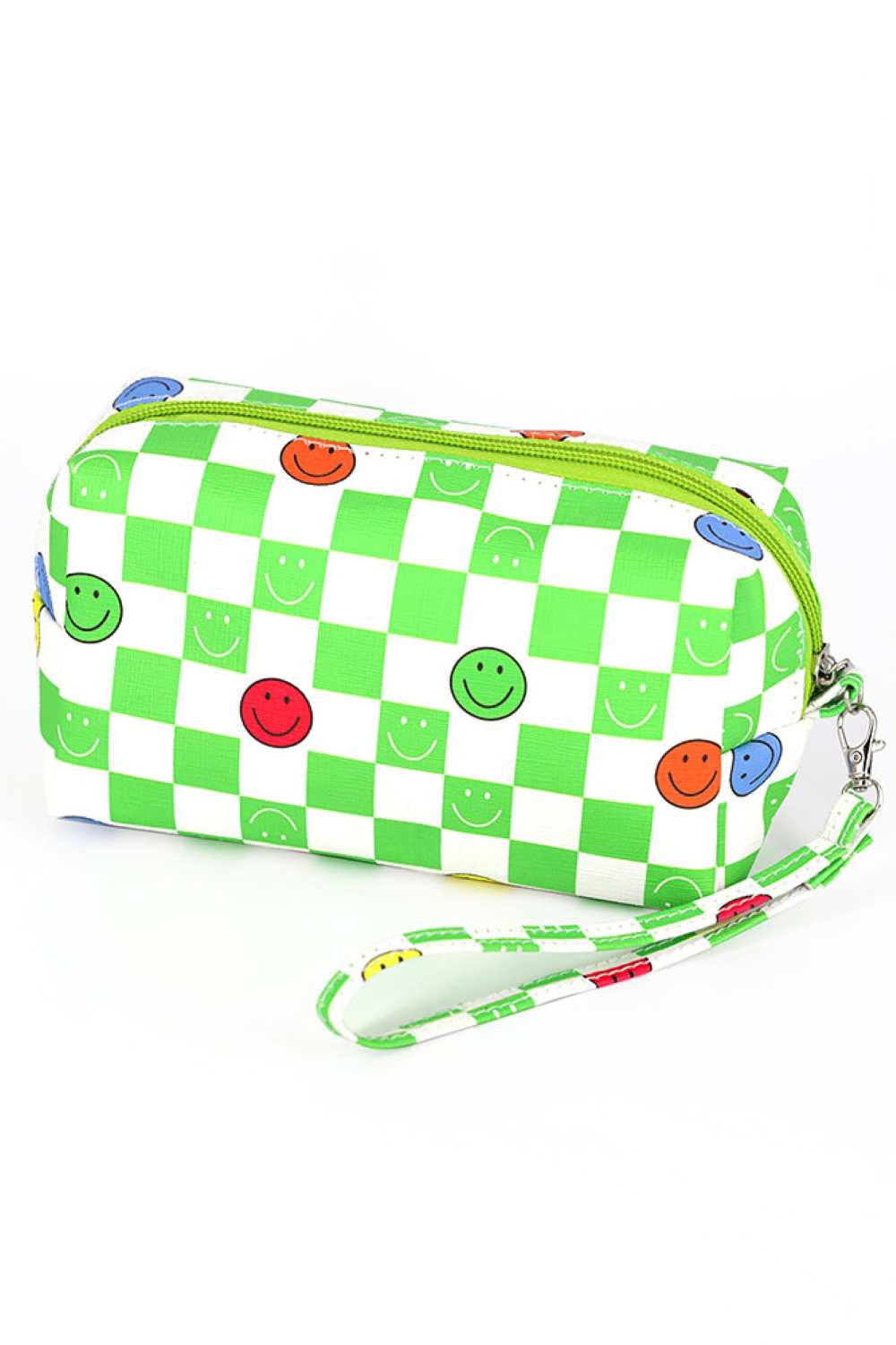 Smile Face Pattern Wristlet Pouch
