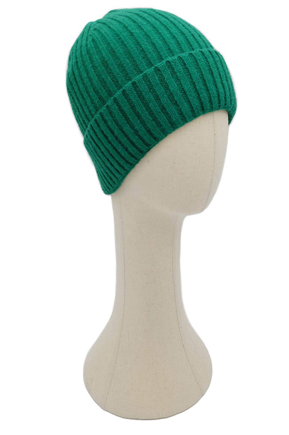 Solid Color Ribbed Knit Cuff Beanie