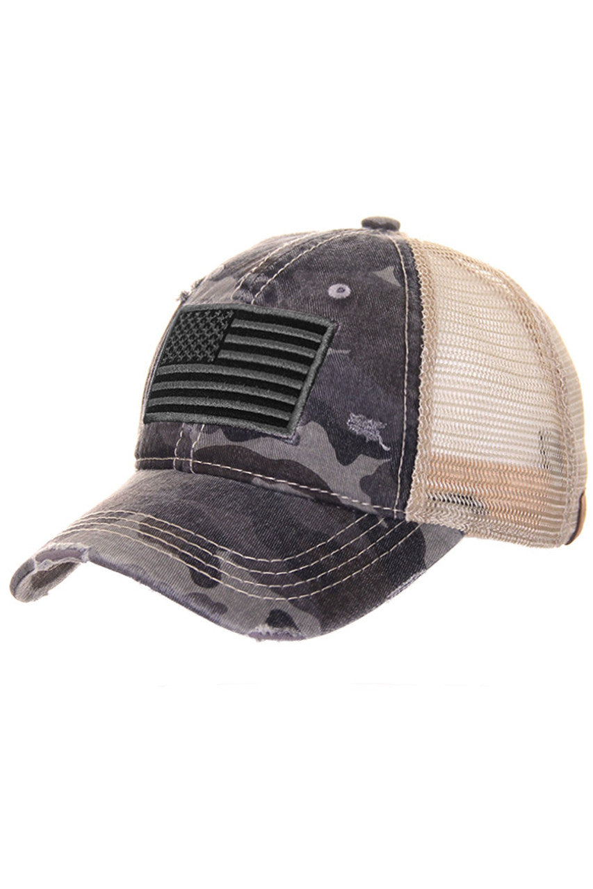 C.C Women's American Flag Baseball Cap 4th of July