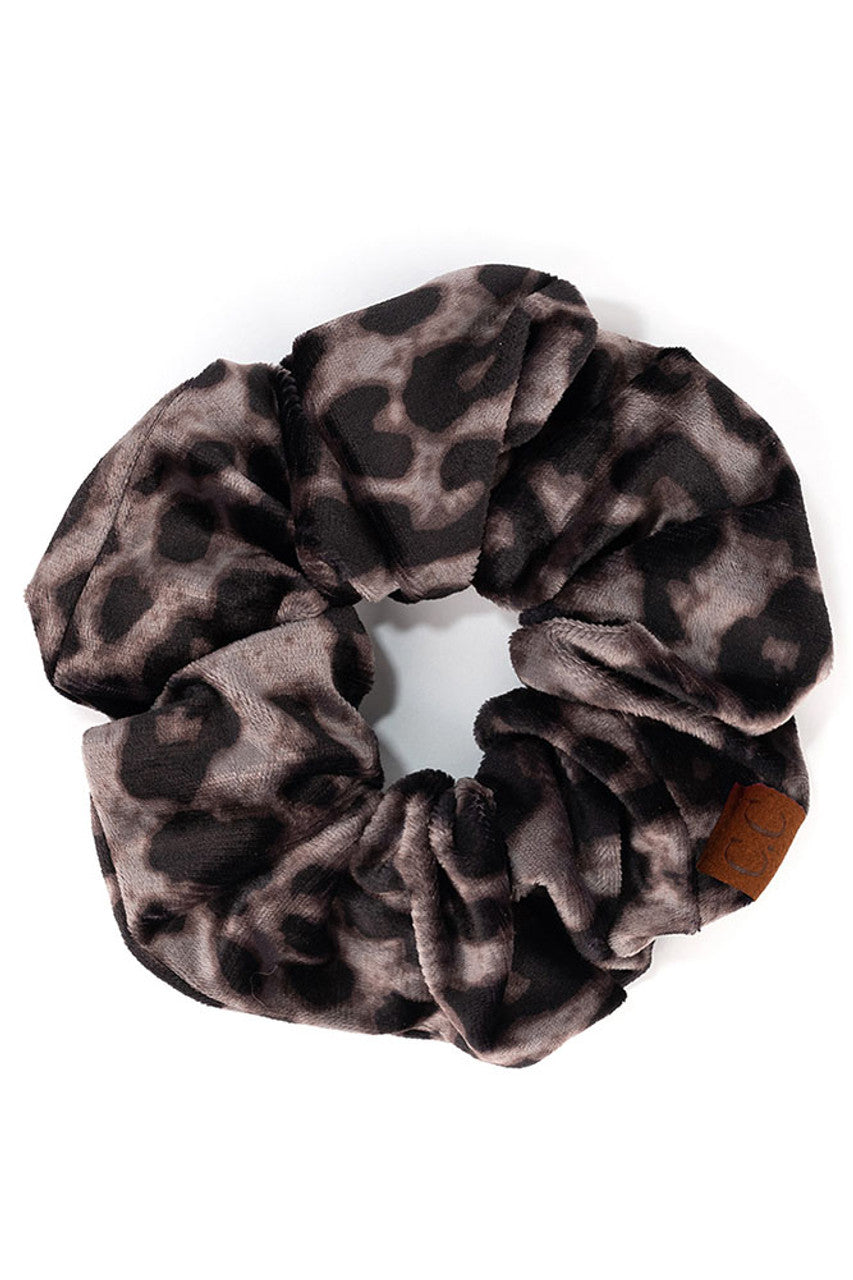 C.C Leopard Velvet Scrunchies