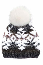 C.C Multi Yarn Aztec Beanie Hat