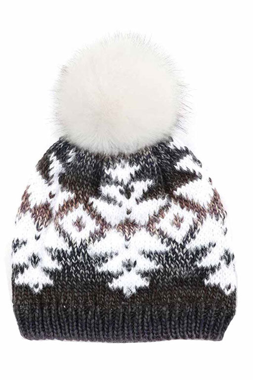 C.C Multi Yarn Aztec Beanie Hat