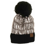 Metallic Knit Pom C.C Beanie