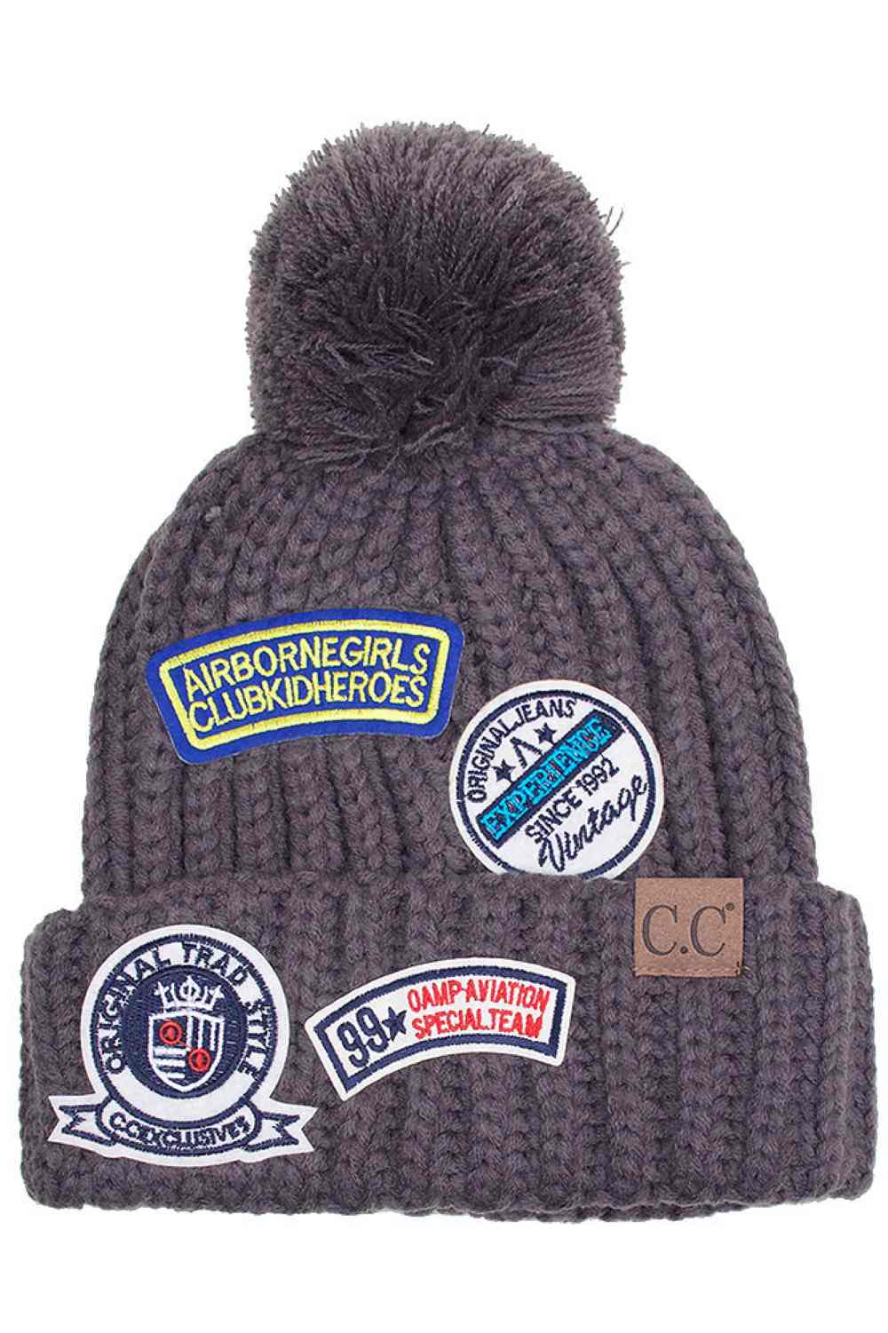 C.C Fashion Pom Beanie With Patch