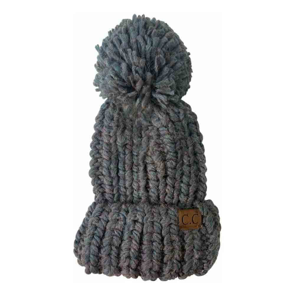 Chunky Knit Yarn Pom C.C Beanie