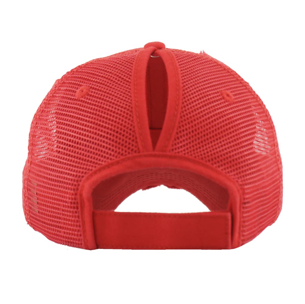 Vintage Mesh Back Ponytail Baseball Cap