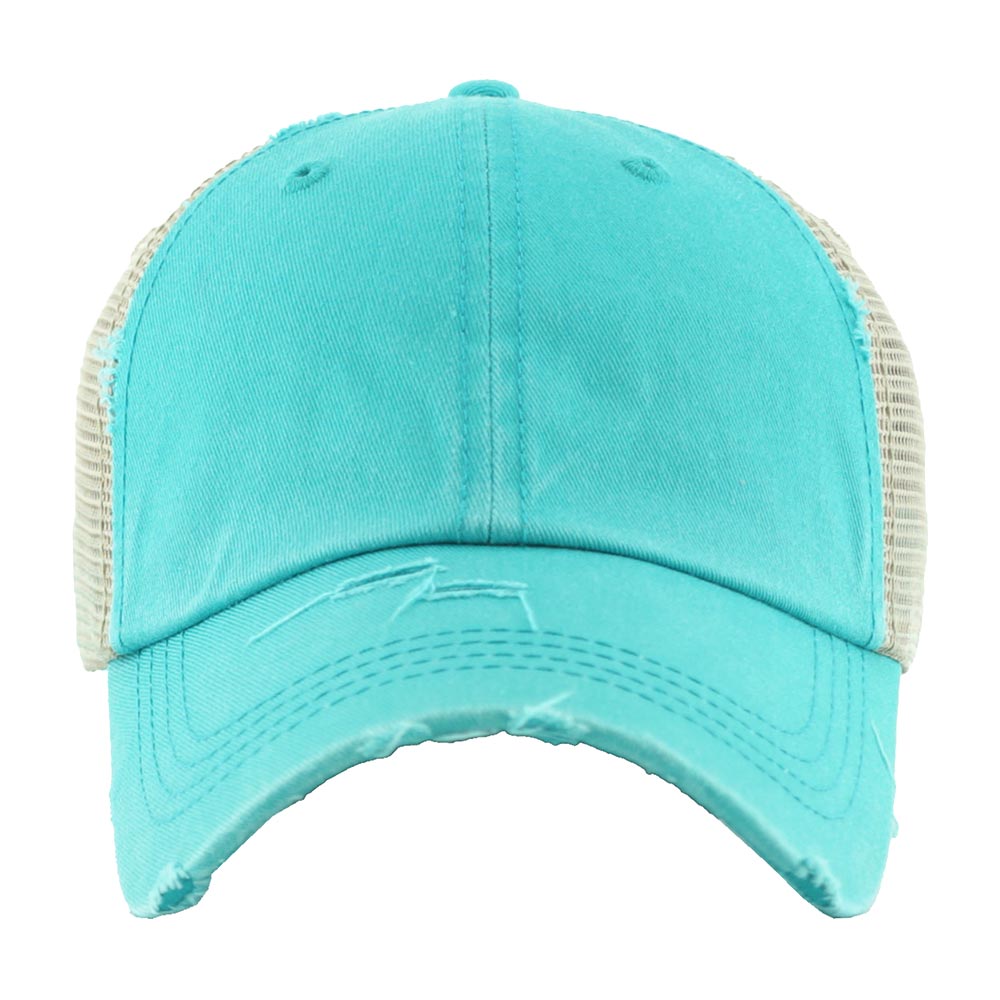 Vintage Mesh Back Ponytail Baseball Cap