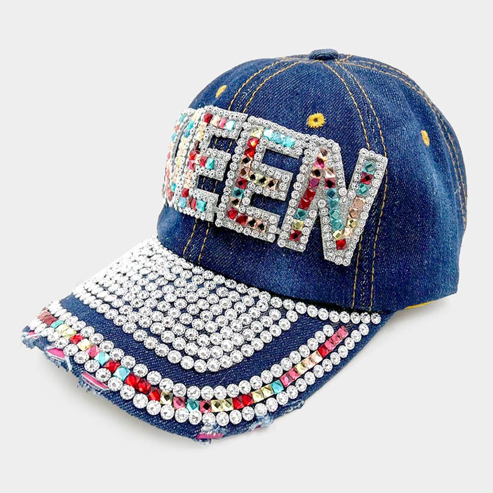 Queen Message Bling Baseball Cap
