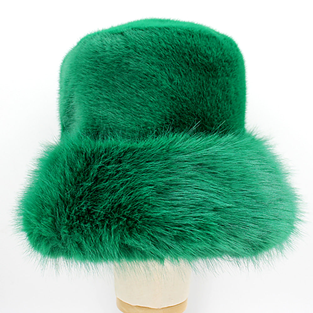 Faux Fur Russian Style Plush Bucket Hat