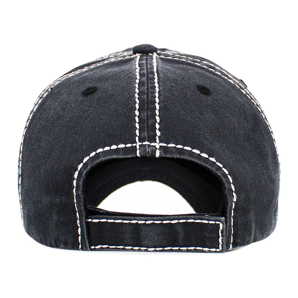 WALK BY FAITH Message Patch Vintage Baseball Cap