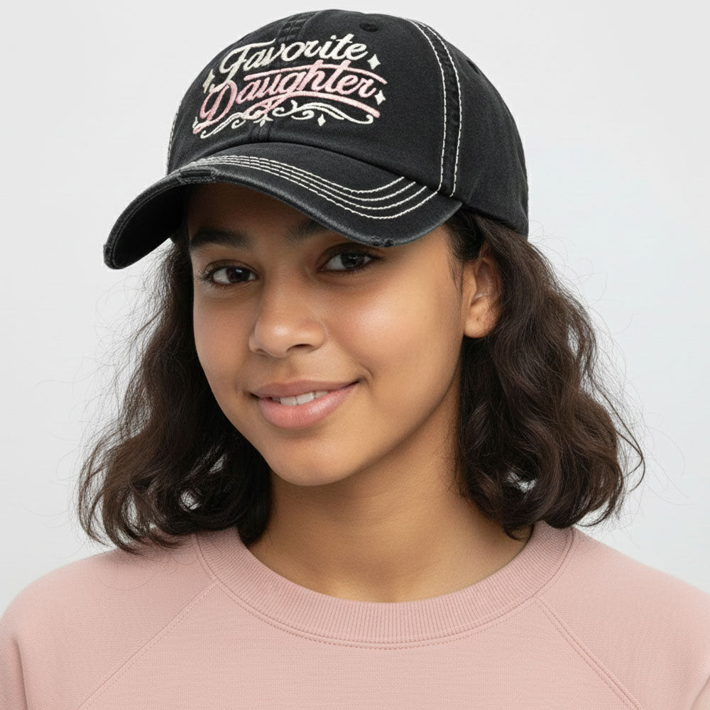 FAVORITE DAUGHTER Embroidered Vintage Baseball Cap