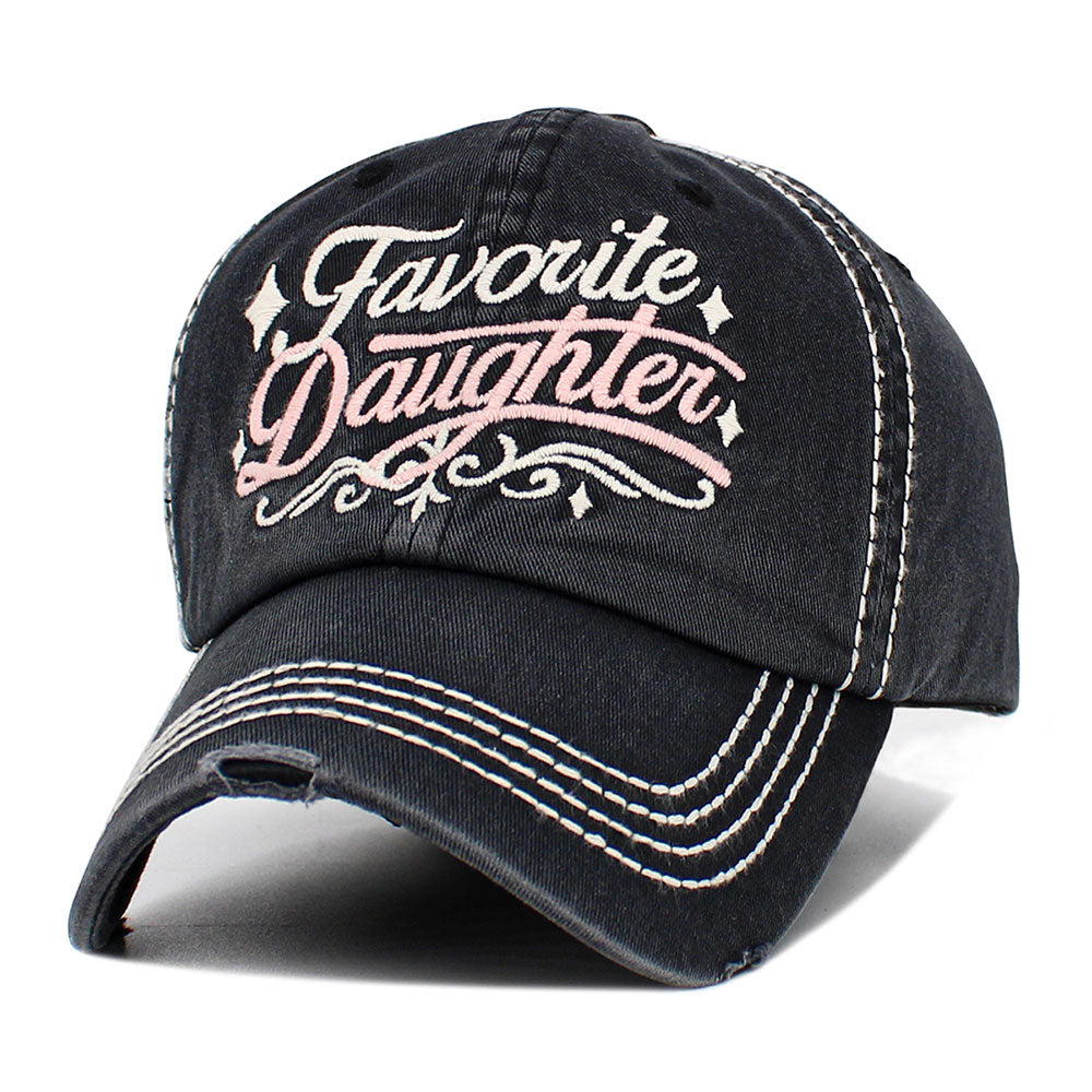 FAVORITE DAUGHTER Embroidered Vintage Baseball Cap