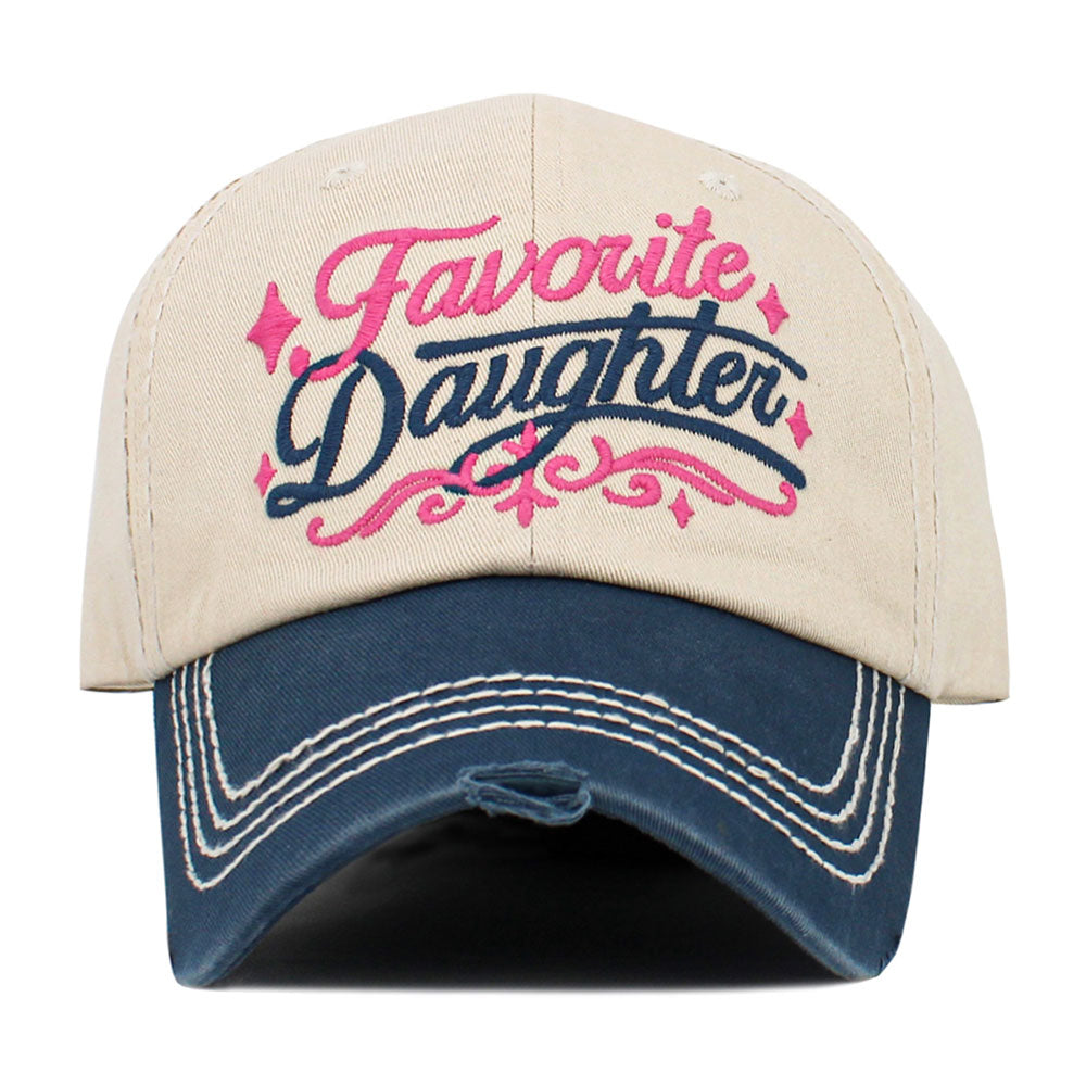 FAVORITE DAUGHTER Embroidered Vintage Baseball Cap