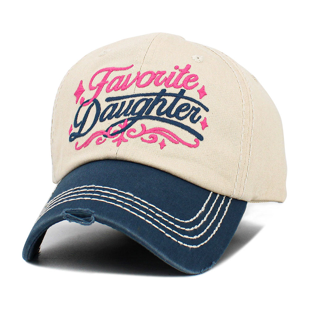 FAVORITE DAUGHTER Embroidered Vintage Baseball Cap